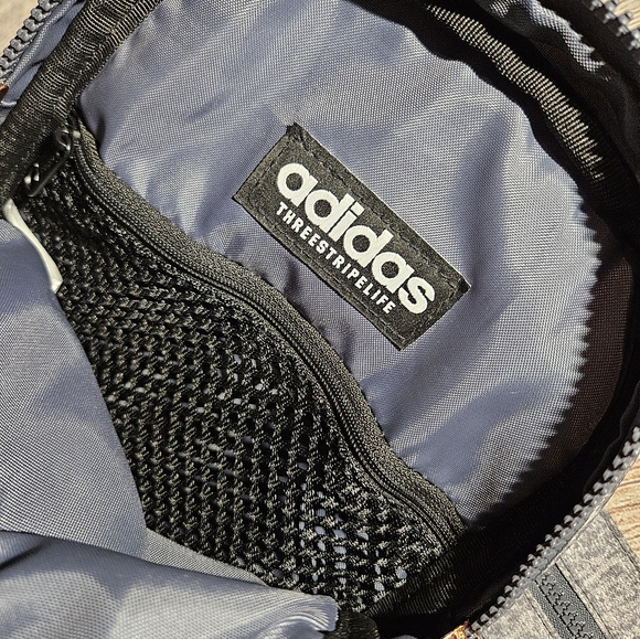 Adidas Essentials Jersey Gray Convertible Crossbody Sling Bag Backback - Picture 8 of 10